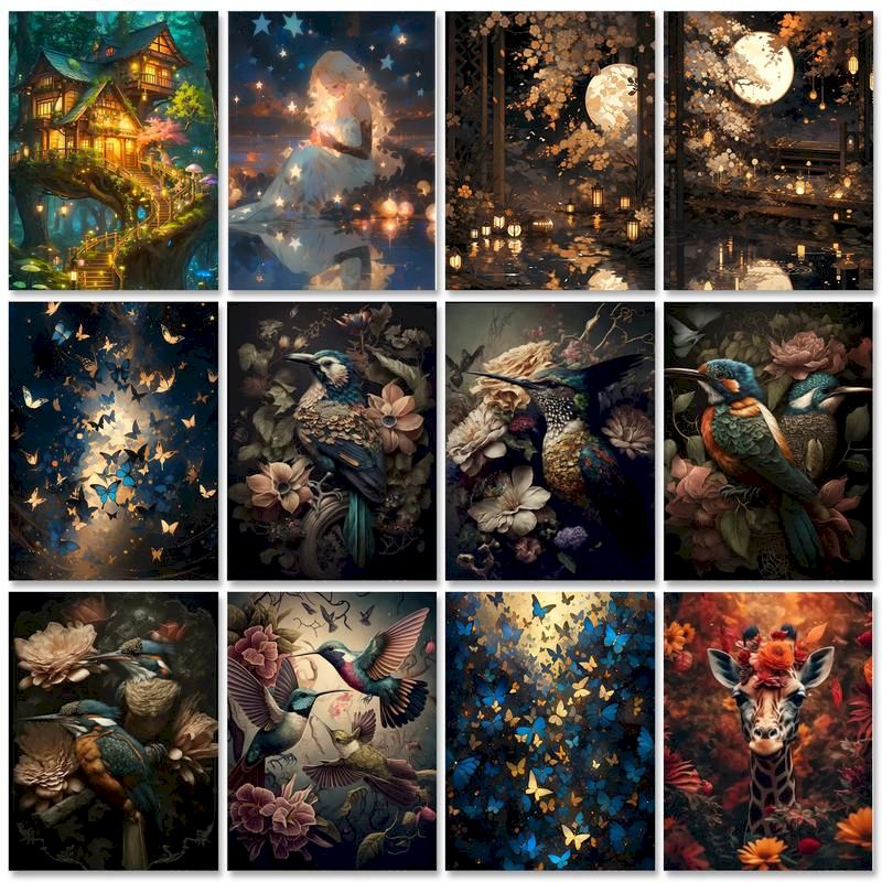 Art Craft Picture - GATYZTORY yetişkinler için sayılar tarafından yağlıboya