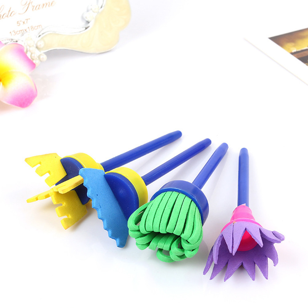 Art And Craft With Paint - Boyama Sünger Fırça Seti Plastik Saplı
