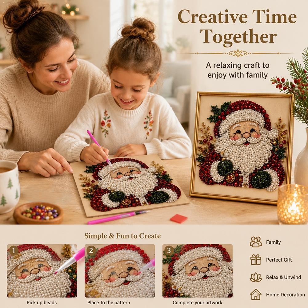 Art Craft Resin - Noel Baba İnci Sanatı DIY Kiti