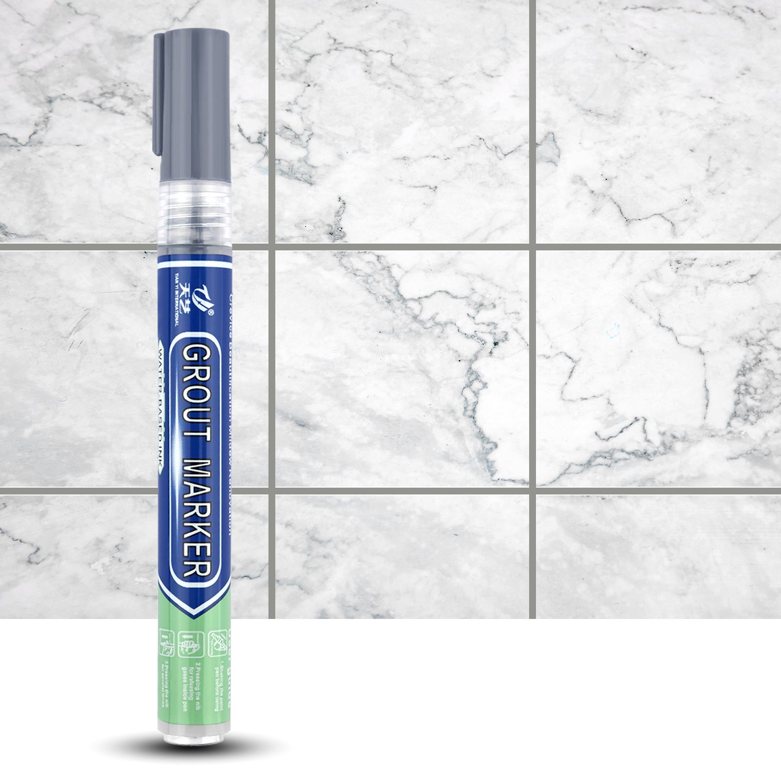 Mosaic Tile Supply - 12 renk su geçirmez beyaz duvar