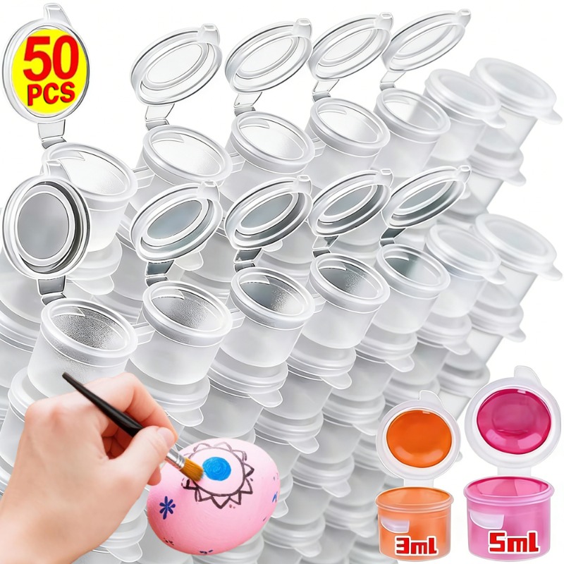 Art And Craft With Paint - 10/30/50 adet boş boya kapları Mini