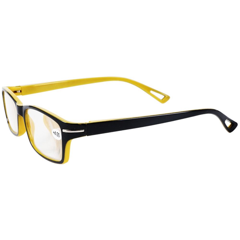 Art Craft Glasses - Retro PC Plastik okuma gözlüğü Sarı
