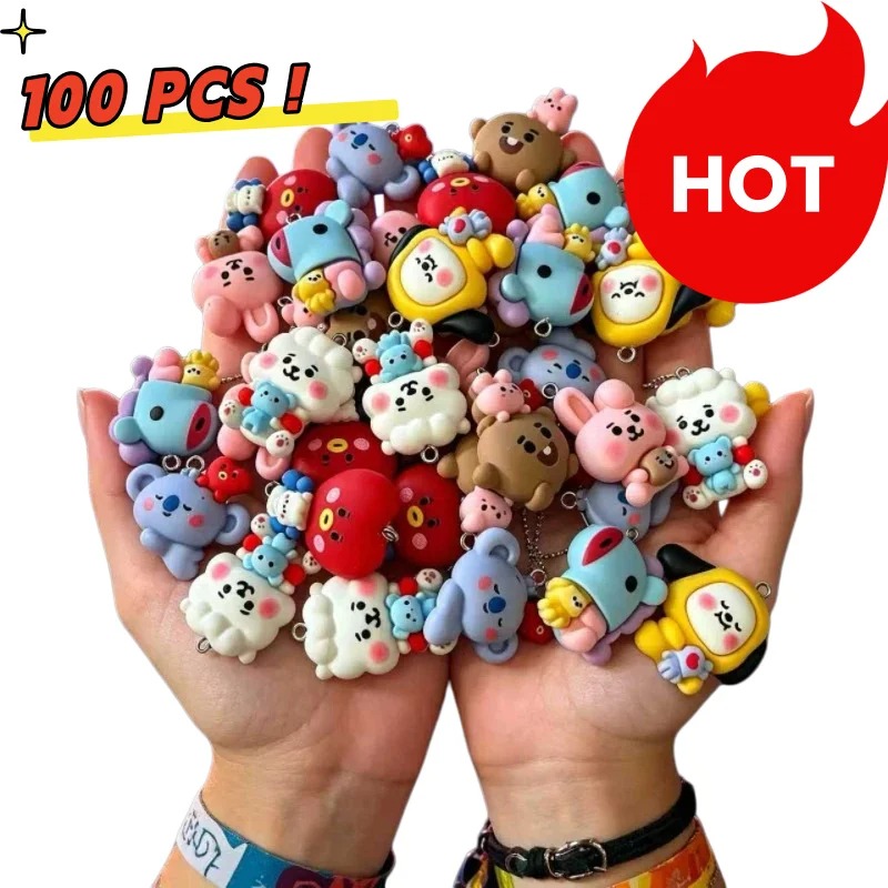 Art Craft Resin - 7 adet BT21 Reçine Karikatür Figür