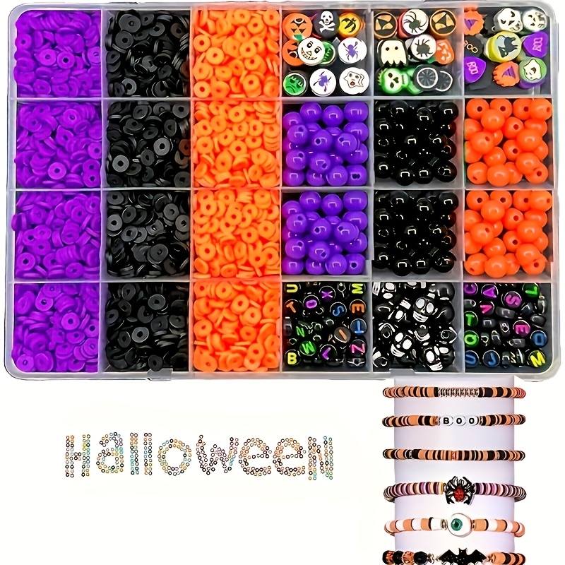 Polymer Clay Set - 2700 adet, Cadılar Bayramı renkli yuvarlak