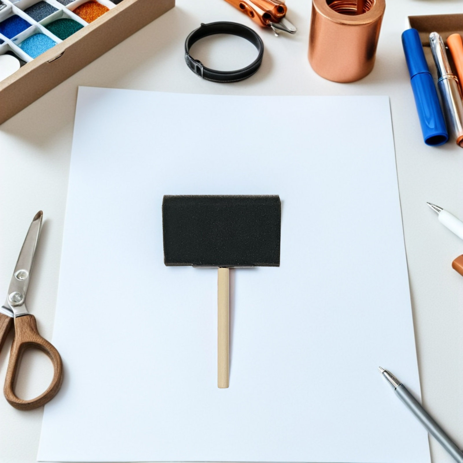 Art And Craft With Paint - 30 Adet Köpük Boya Süngeri Fırçası